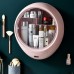 Creative Wall Mounted Cosmetic Storage Box Dust Proof Bathroom Toilet Wall Mounted Free Punch Skin Care Product Rack