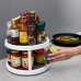 Rotatable Desktop Kitchen Storage Tray Multifunctional Plastic Round Storage Cab