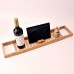 Bamboo Wood Bath Tub Rack Bathroom Shelf Tidy Tray Storage Caddy Organiser